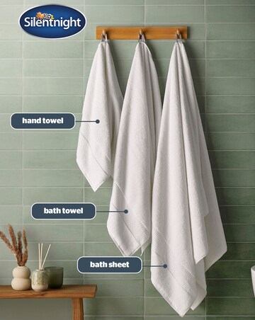 Silentnight Luxury Waffle Border Cotton Towel