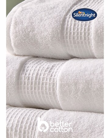 Silentnight Luxury Waffle Border Cotton Towel