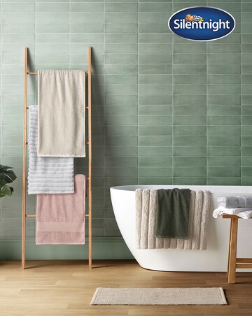 Silentnight Luxury Waffle Border Cotton Towel