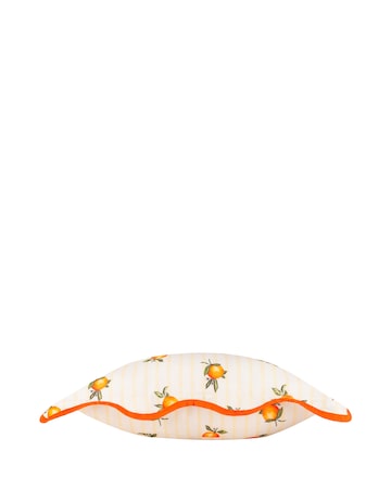 Furn. Fruits Oranges Striped Outdoor Cushion