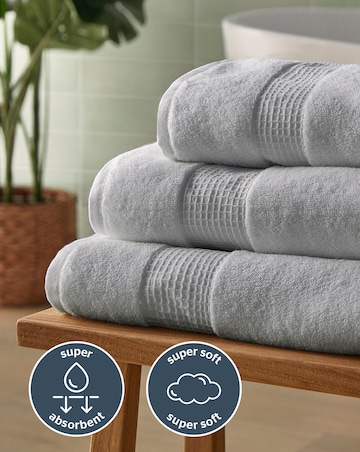 Silentnight Luxury Waffle Border Cotton Towel