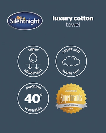 Silentnight Luxury Waffle Border Cotton Towel