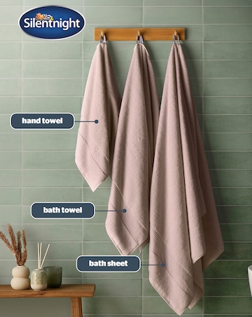 Silentnight Luxury Waffle Border Cotton Towel