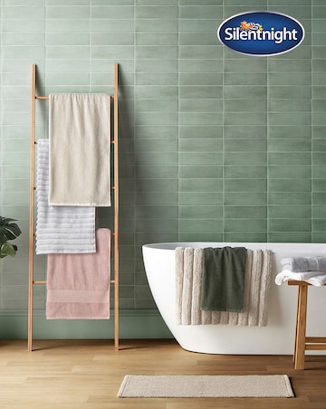 Silentnight Luxury Waffle Border Cotton Towel
