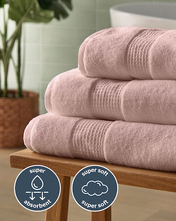 Silentnight Luxury Waffle Border Cotton Towel