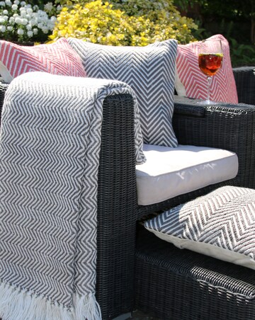 Woven Herringbone Indoor/Outdoor Throw