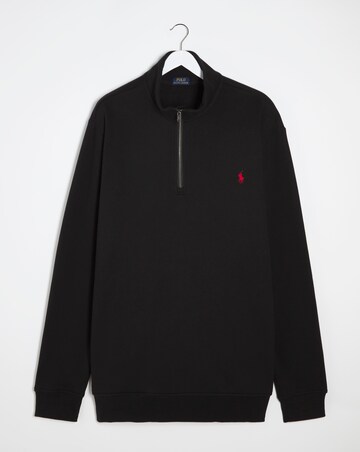 polo quarter zip black