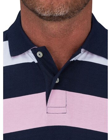 Raging Bull Jersey Panel Polo Navy