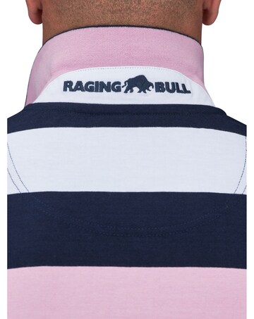 Raging Bull Jersey Panel Polo Navy