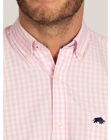 Raging Bull Classic Gingham Shirt Pink