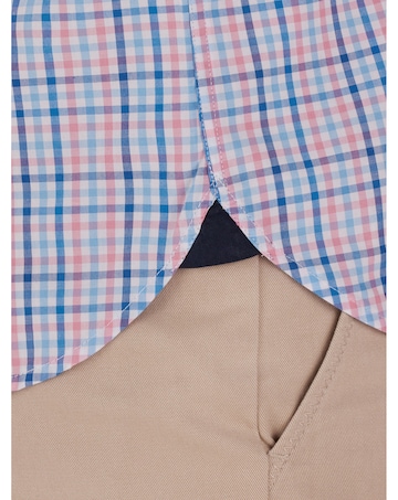 Raging Bull Gingham Check Shirt Pink | Jacamo