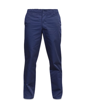 D555 Big & Tall Basilio Full Elastic Waist Rugby Trouser with Draw Cord - Navy