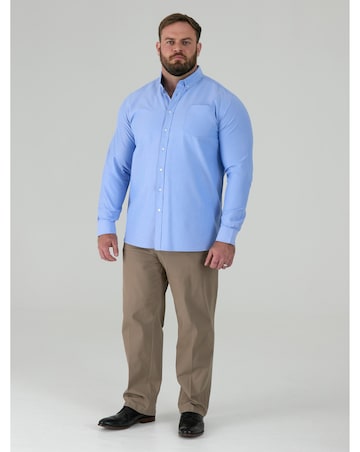 D555 Richard-SKY BLUE Basic Oxford Long Sleeve Shirt