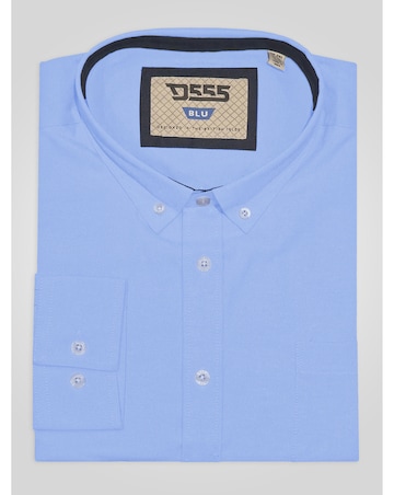 D555 Richard-SKY BLUE Basic Oxford Long Sleeve Shirt