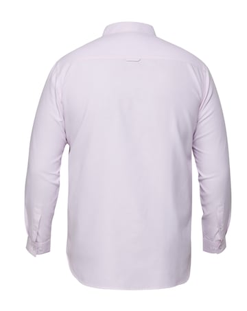 D555 Big & Tall Richard L/S Button Down Oxford Shirt with Chest Pocket - Pink