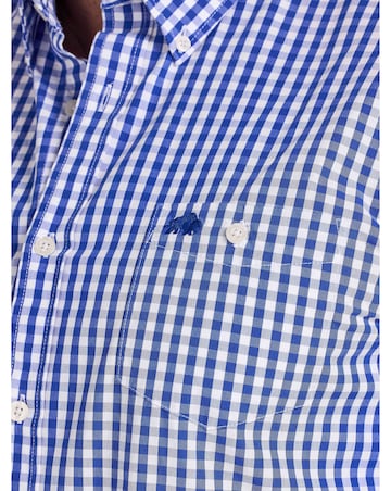 Raging Bull Classic Long Sleeve Gingham Shirt Navy