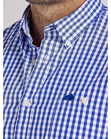 Raging Bull Classic Long Sleeve Gingham Shirt Navy