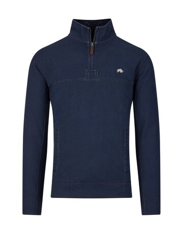 Raging Bull - Pique Quarter Zip Sweat - Navy