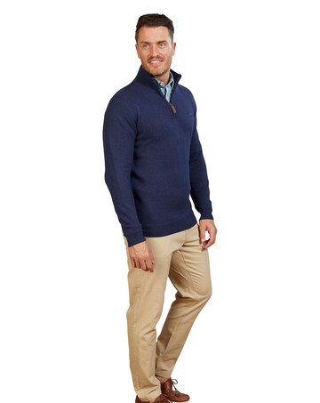 Raging Bull Classic Quarter Zip Knit Navy