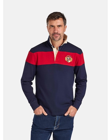 Raging Bull - Long Sleeve Chest Panel Rugby - Navy