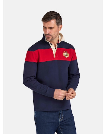 Raging Bull - Long Sleeve Chest Panel Rugby - Navy