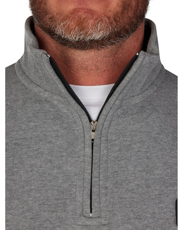 Raging Bull Classic Quarter Zip Grey Marl