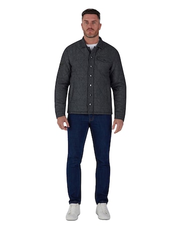 Raging Bull - Quilted Herringbone Jacket - Charcoal