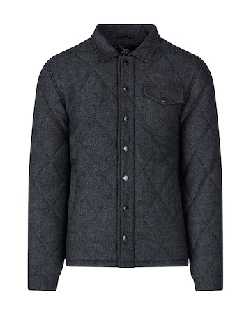 Raging Bull - Quilted Herringbone Jacket - Charcoal
