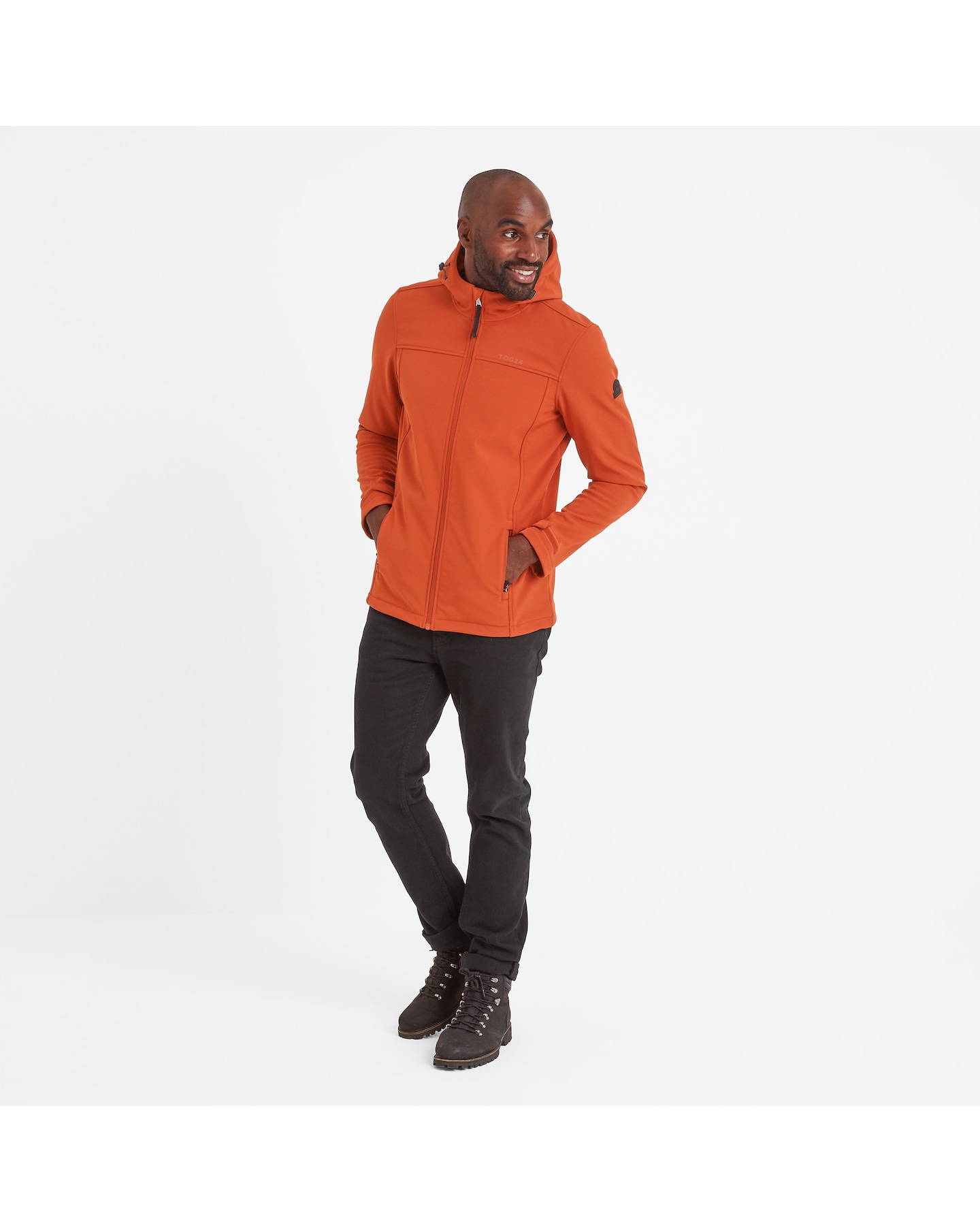 Tog24 Feizor Mens Hooded Softshell - Burnt Orange