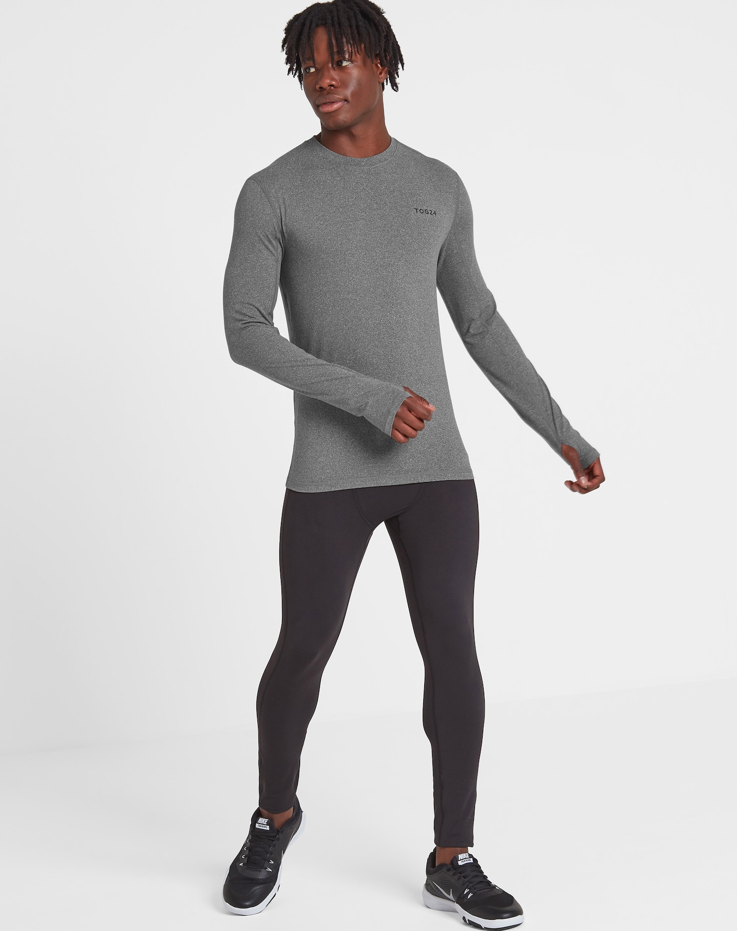 Tog24 Snowdon Mens Thermal Crew Neck - Grey