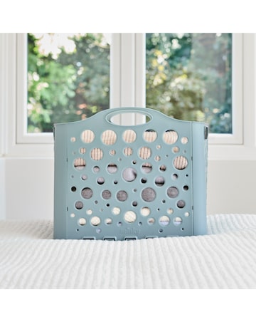 Minky Straight Stack Folding Laundry Basket