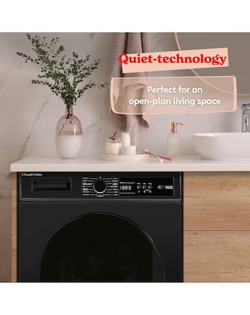 Russell Hobbs RH814W111B 8kg 1400rpm Washing Machine Black + Install