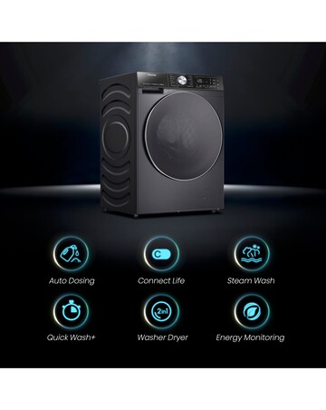 Hisense 5S Series WD5S1045BB 10.5KG Auto Dosing Freestanding Washer Dryer Black