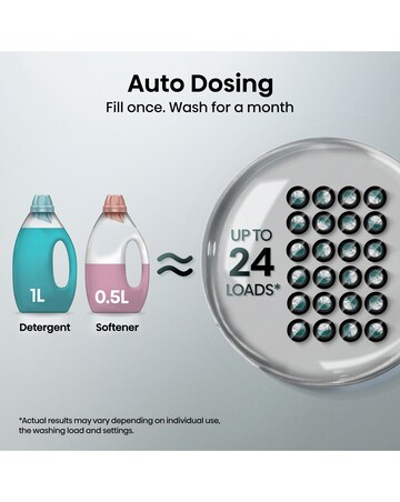 Hisense 5S Series WD5S1045BB 10.5KG Auto Dosing Freestanding Washer Dryer Black