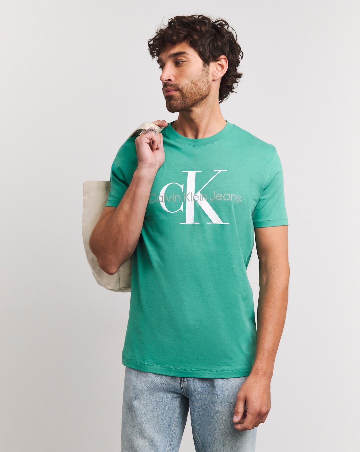 Calvin K Jeans Large Logo Green T-shirt