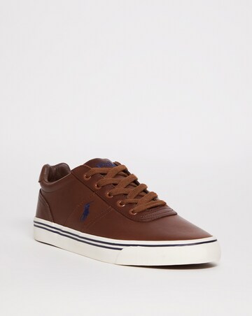 Polo ralph lauren hanford leather trainers tan Clearance
