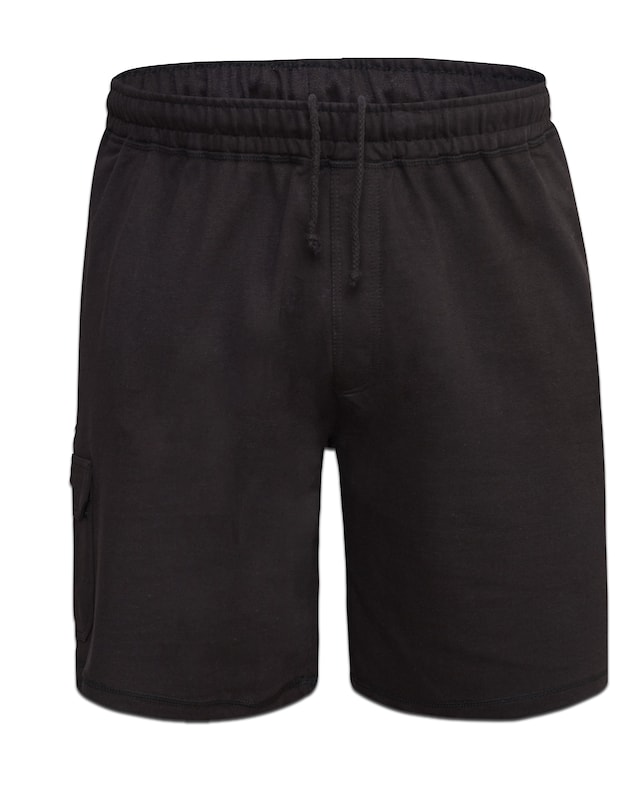 D555 Big & Tall John Lightweight Cotton Cargo Shorts with Zipper Pockets - Black