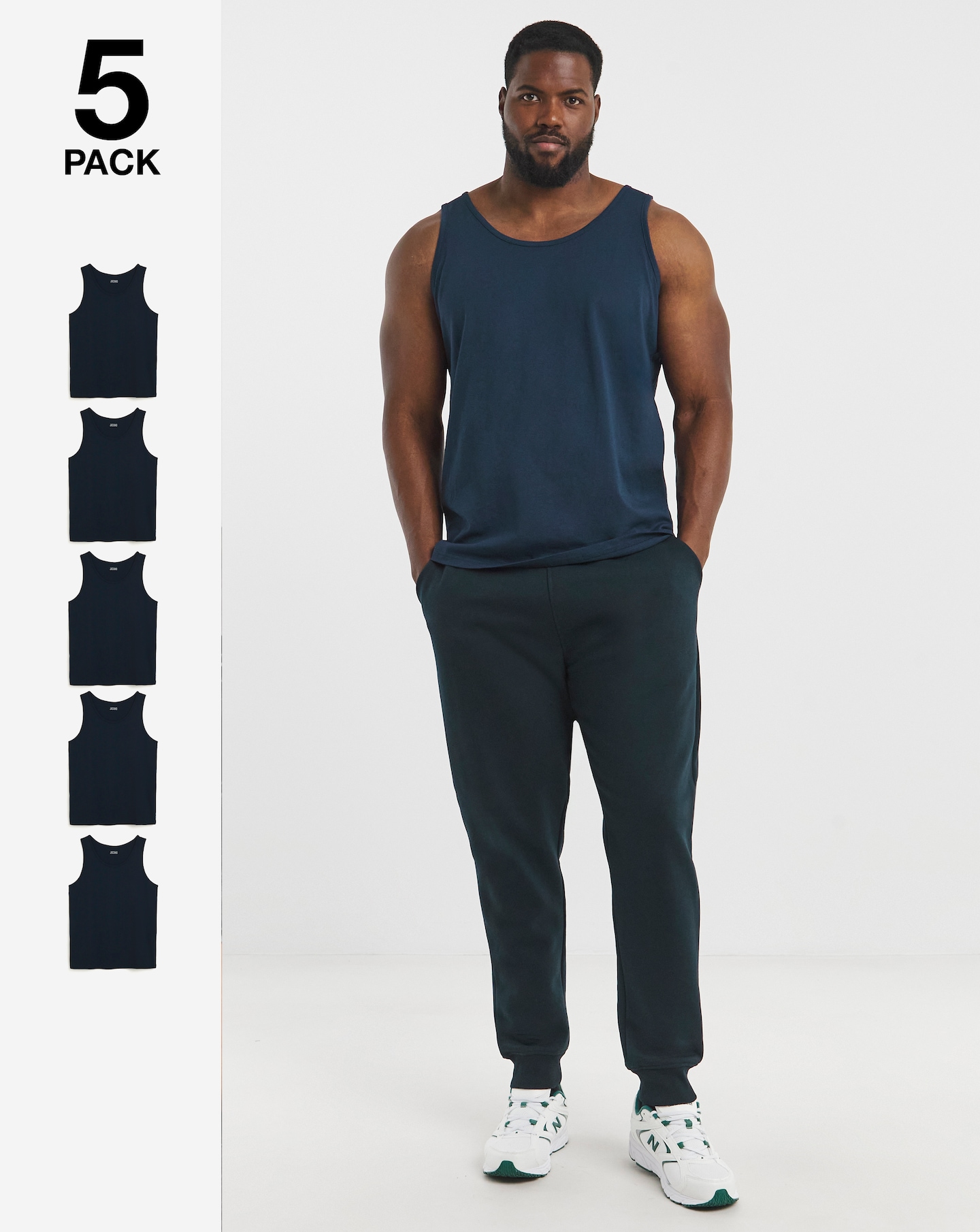 5 Pack Pure Cotton Vests