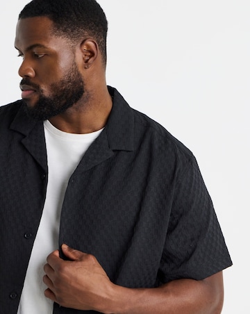 Jack & Jones Sean Textured Resort Shirt - Black