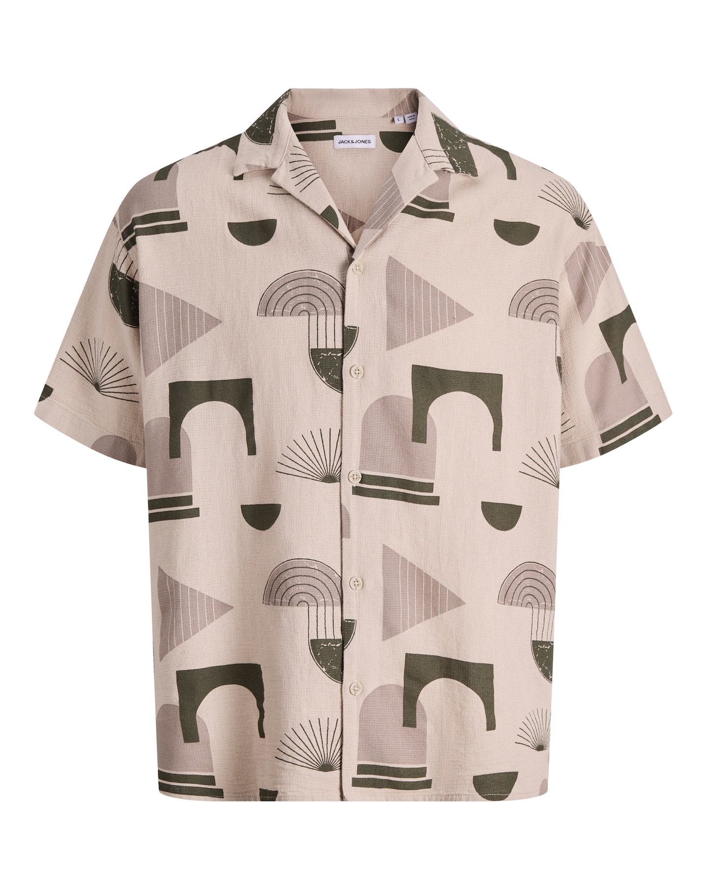 New In - Jack & Jones Abstract Print Resort Shirt