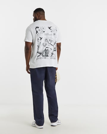 Jack & Jones Osaka Back Graphic T-Shirt - White