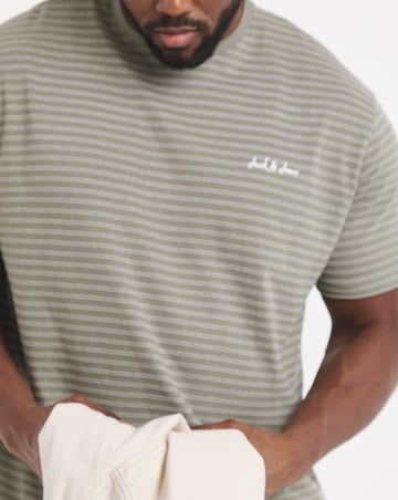 Jack & Jones Devin Daytona Striped T-Shirt - Green
