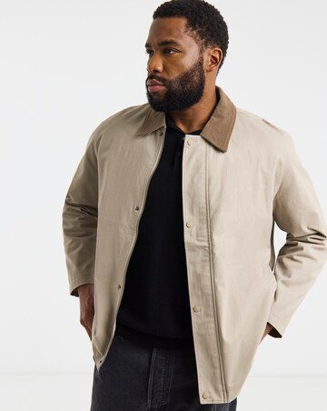 Jack & Jones Graham Cord Worker Jacket - Natural/Brown