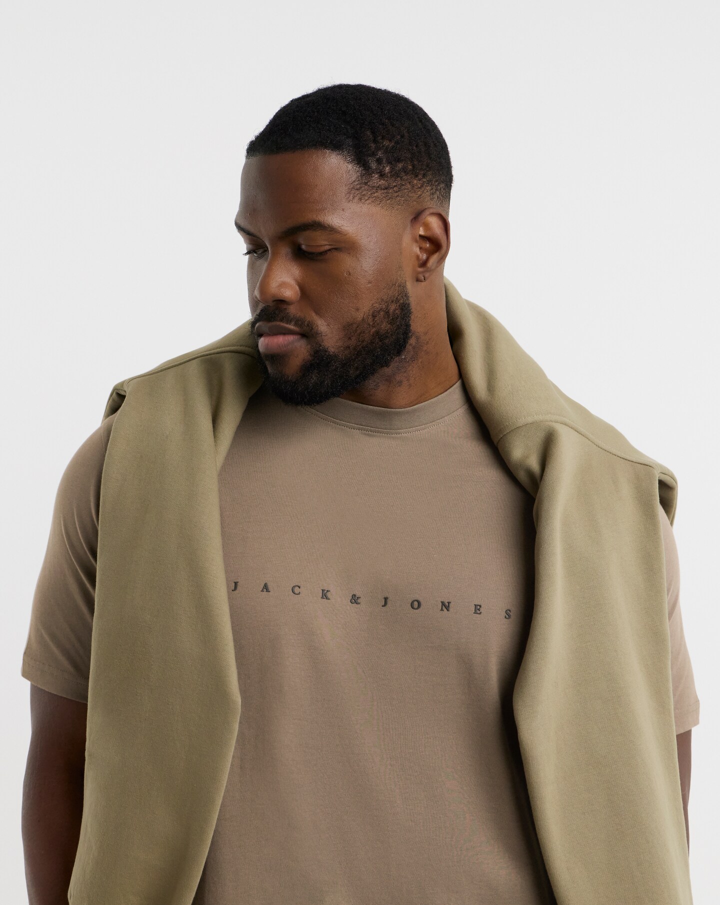 New In - Jack & Jones Star Logo T-Shirt - Brown