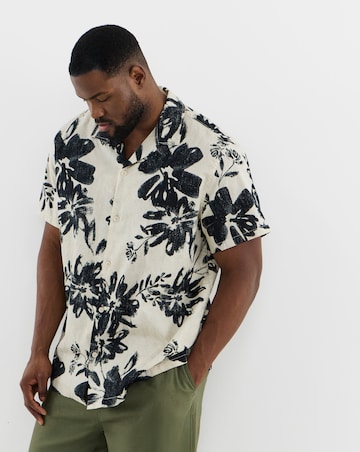 Jack & Jones Premium Venice Printed Shirt - Cream