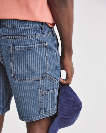 Union Stripe Mid Length Shorts