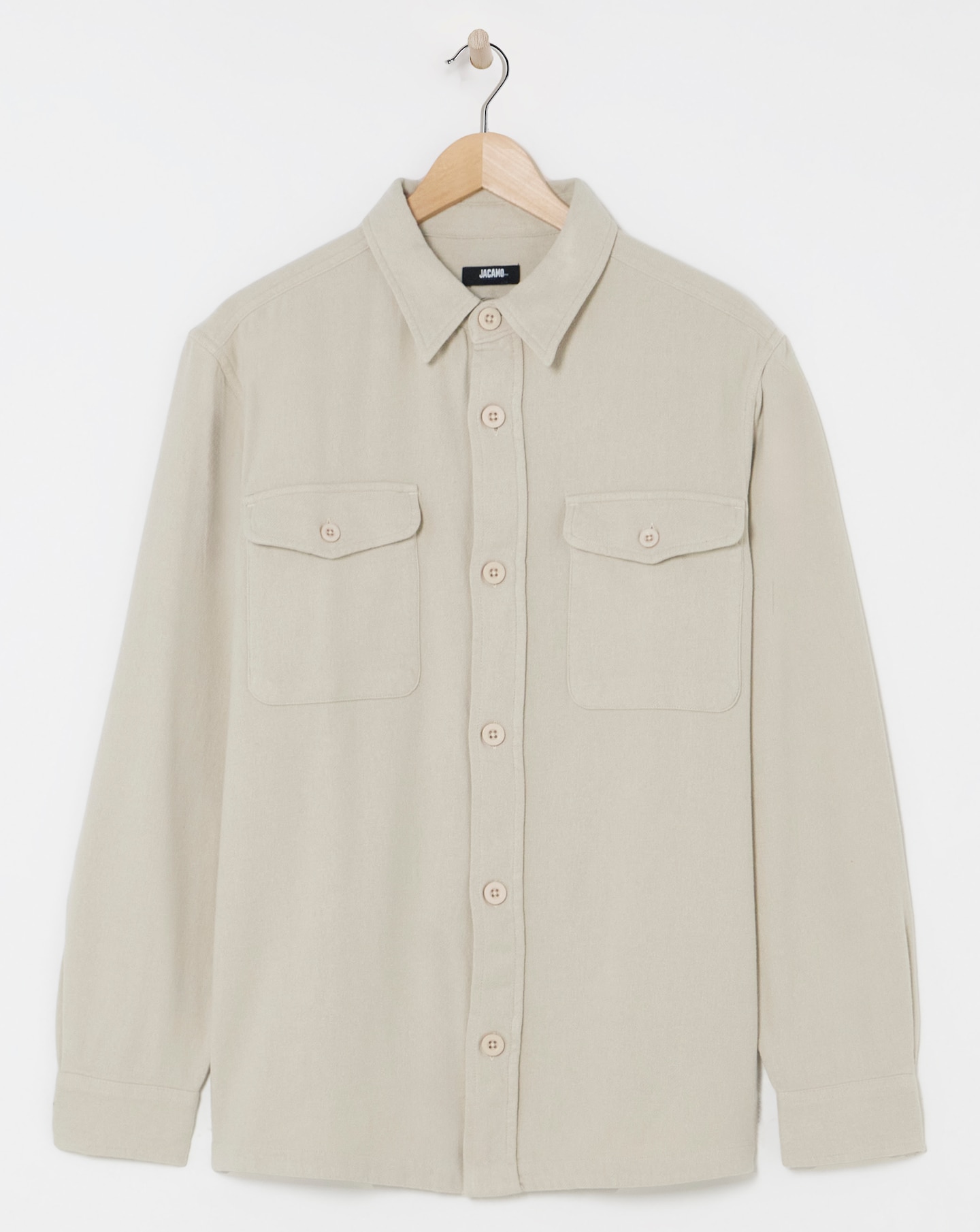 Double Pocket Brushed Flannel Shirt