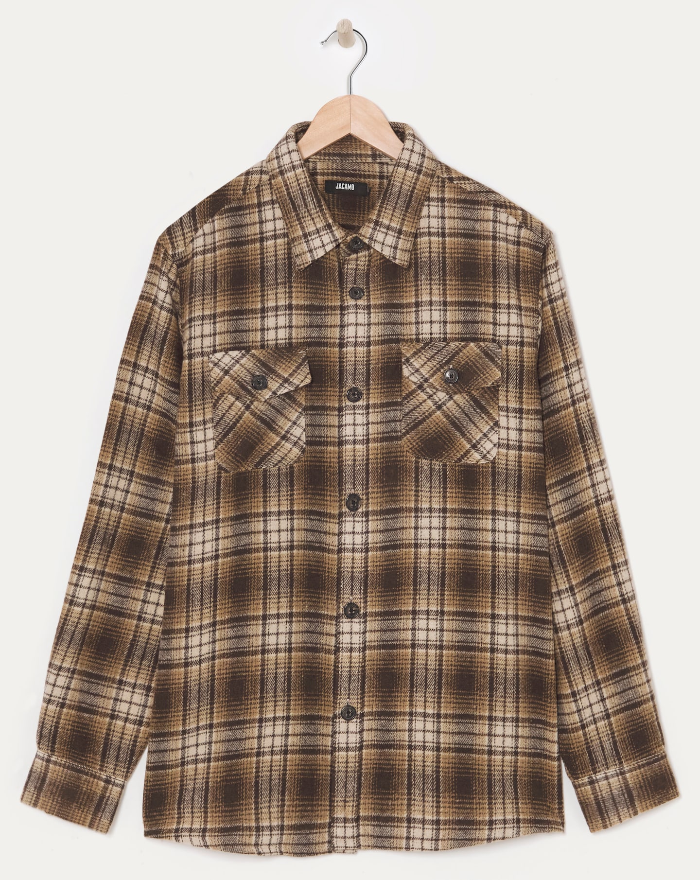 Double Pocket Check Overshirt
