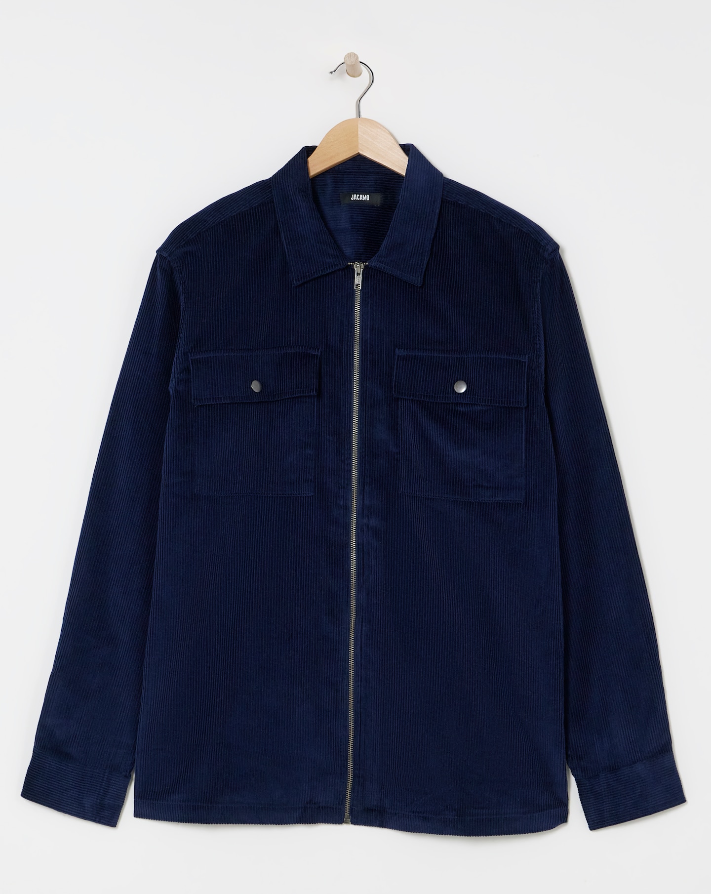 Cord Zip Through Overshirt