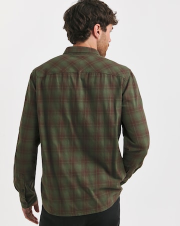 Long Sleeve Button Down Checked Shirt